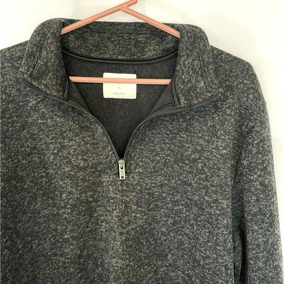 Old Navy Men's Quarter Zip Pullover Long Sleeve Knit Sweatshirt in Black Size XL - Picture 6 of 9